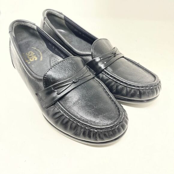 SAS Easier Slip On Black Loafer Tripad Comfort Women's Size 6.5 Moccasin - Picture 1 of 10